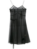 sheer shift midi dress