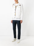 embroidered tiki tiger denim jacket