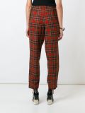 pleat front tartan trousers