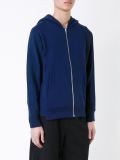 panelled zip hoodie 