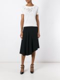lace detail cropped T-shirt