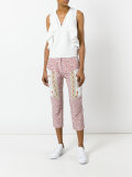 floral print cropped trousers