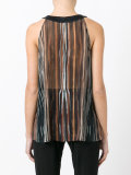 striped sheer tank