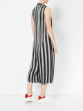 high neck striped jumpsuit