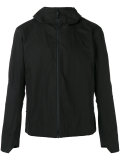 geometric cuffs hooded jacket