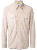 chest pockets leather jacket