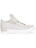 panel lace-up sneakers 