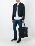 embroidered logo tote bag