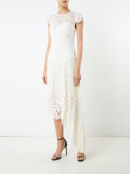 asymmetric lace dress