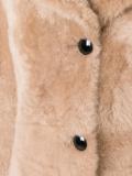 buttoned mid coat