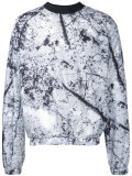 printed crew neck top