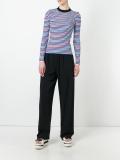 ribbed detail logo jumper