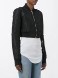 Glitter cropped bomber jacket