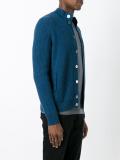 ribbed high neck cardigan