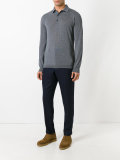 heathered polo shirt