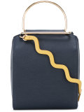 wavy shoulder strap gold detail bag