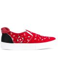 satin bandana slip-on sneakers
