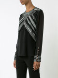 metallic trim blouse 