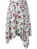 Rachel printed asymmetric skirt