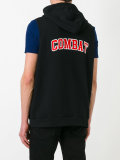 sleeveless zipped hoodie