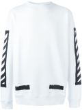 striped logo print sweatshirt