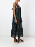 metallic effect striped long dress