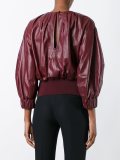 pleated cropped blouse
