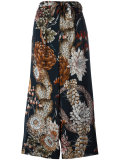 patterned flared trousers