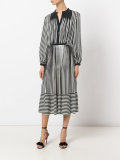 striped flared dress