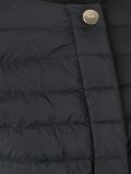 collarless padded zipped jacket