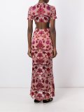 roses print long dress