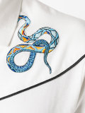 snake embroidered polo top