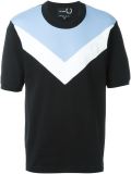 colour block abstract print T-shirt