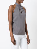halter neck top with tie detail