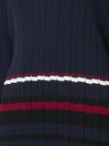 striped v-neck jumper