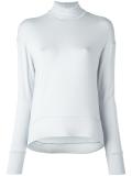 round hem turtleneck sweatshirt