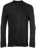 zipped leather jacket 