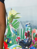 bird print T-shirt