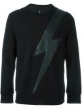 lightning bolt patch sweatshirt