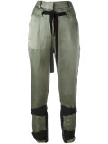 high-rise cropped trousers