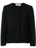 collarless jacket