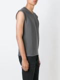 pleated panel sleeveless jumper