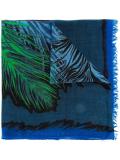 feather print scarf