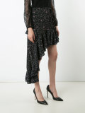 'Floral Make Love' asymmetric skirt