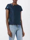 eyelets appliqué T-shirt