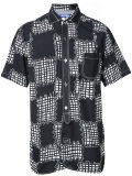 abstract check shortsleeved shirt