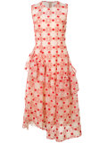 ruffle trim patterned dress