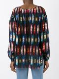 patterned sheer gypsy blouse