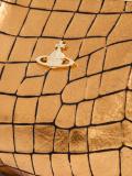 cracked logo detail pouchette