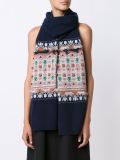 intarsia knit scarf